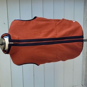 THE NORTH FACE Carbondale Dark Orange Weave Fleece Polyester XL Full‎ Zip Vest